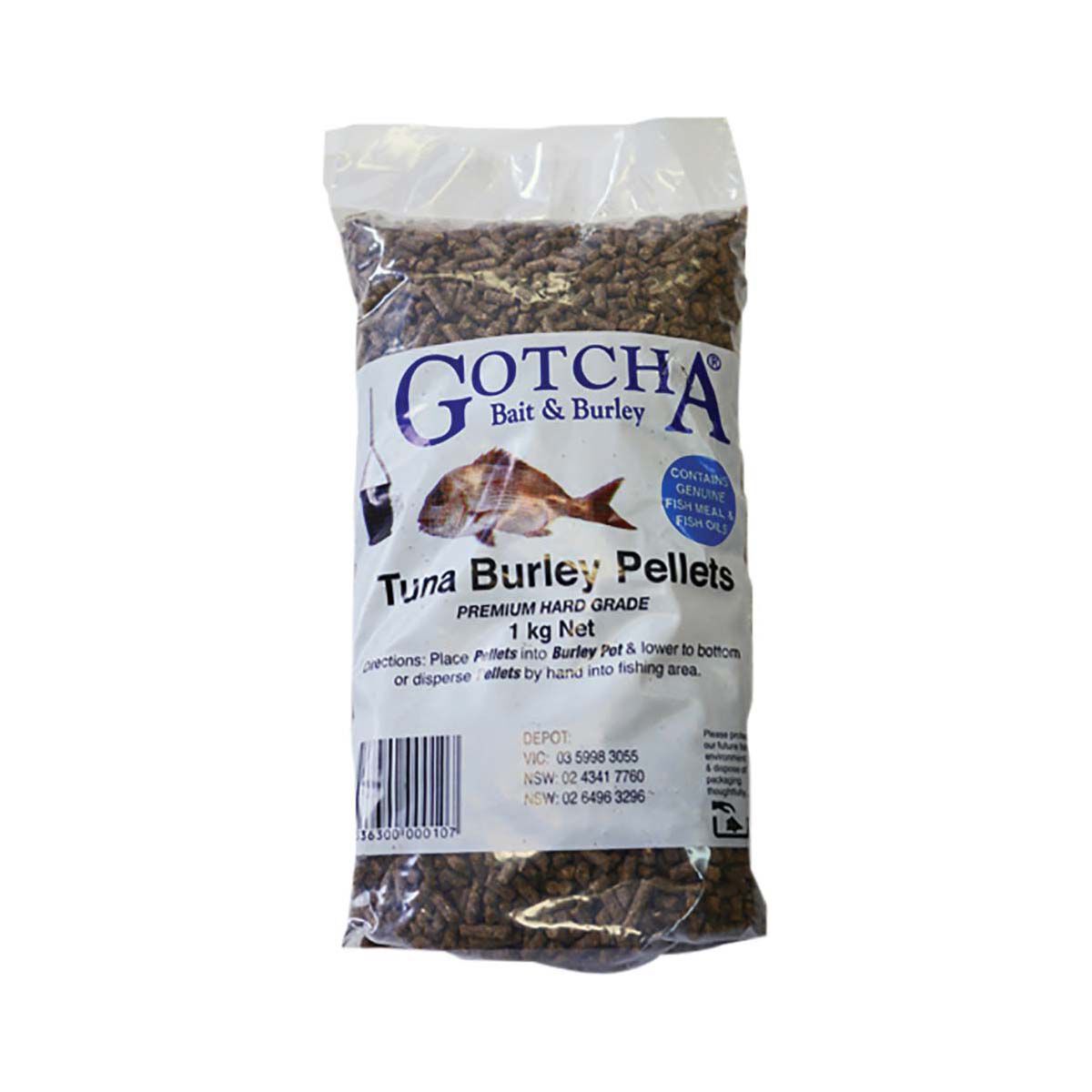 Gotcha Bait Tuna Pellets 1kg, , bcf_hi-res