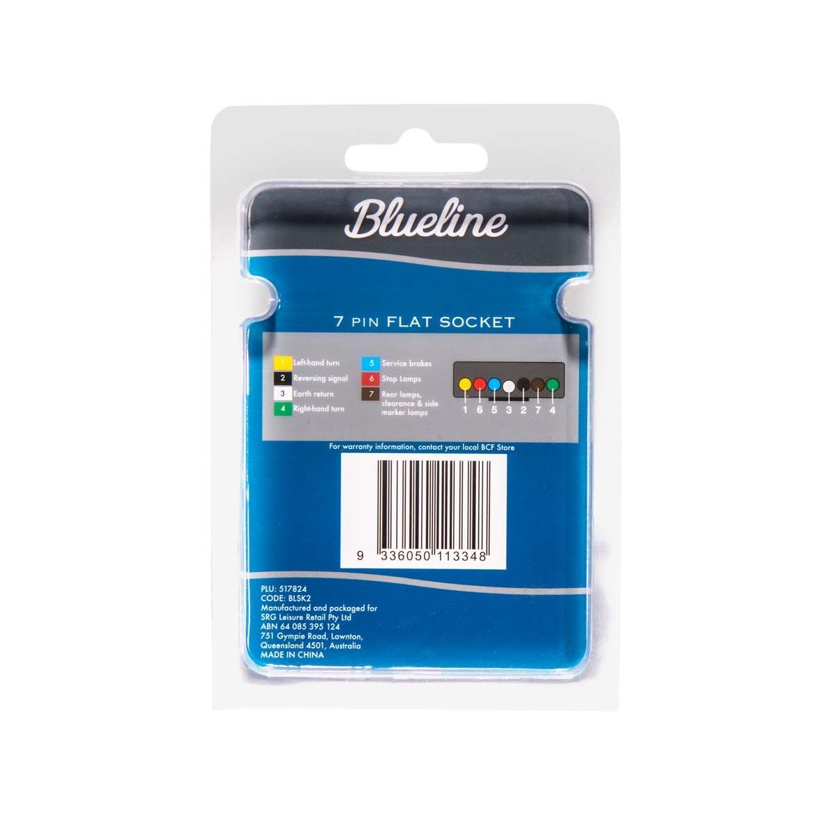 Blueline 7 Pin Trailer Socket BLSK2 Flat, , bcf_hi-res