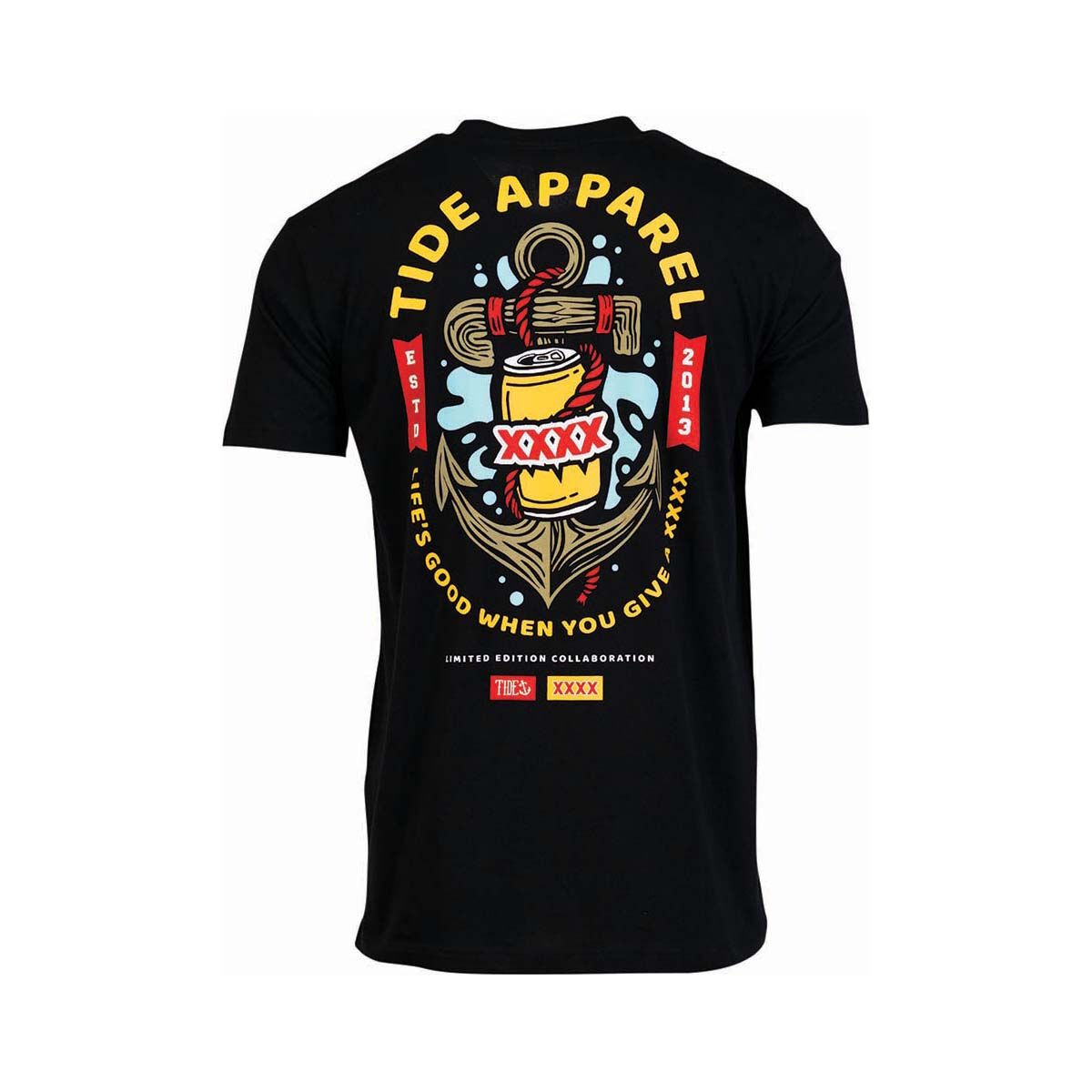 Tide Apparel XXXX Men's Anchor Short Sleeve Tee Black S, Black, bcf_hi-res