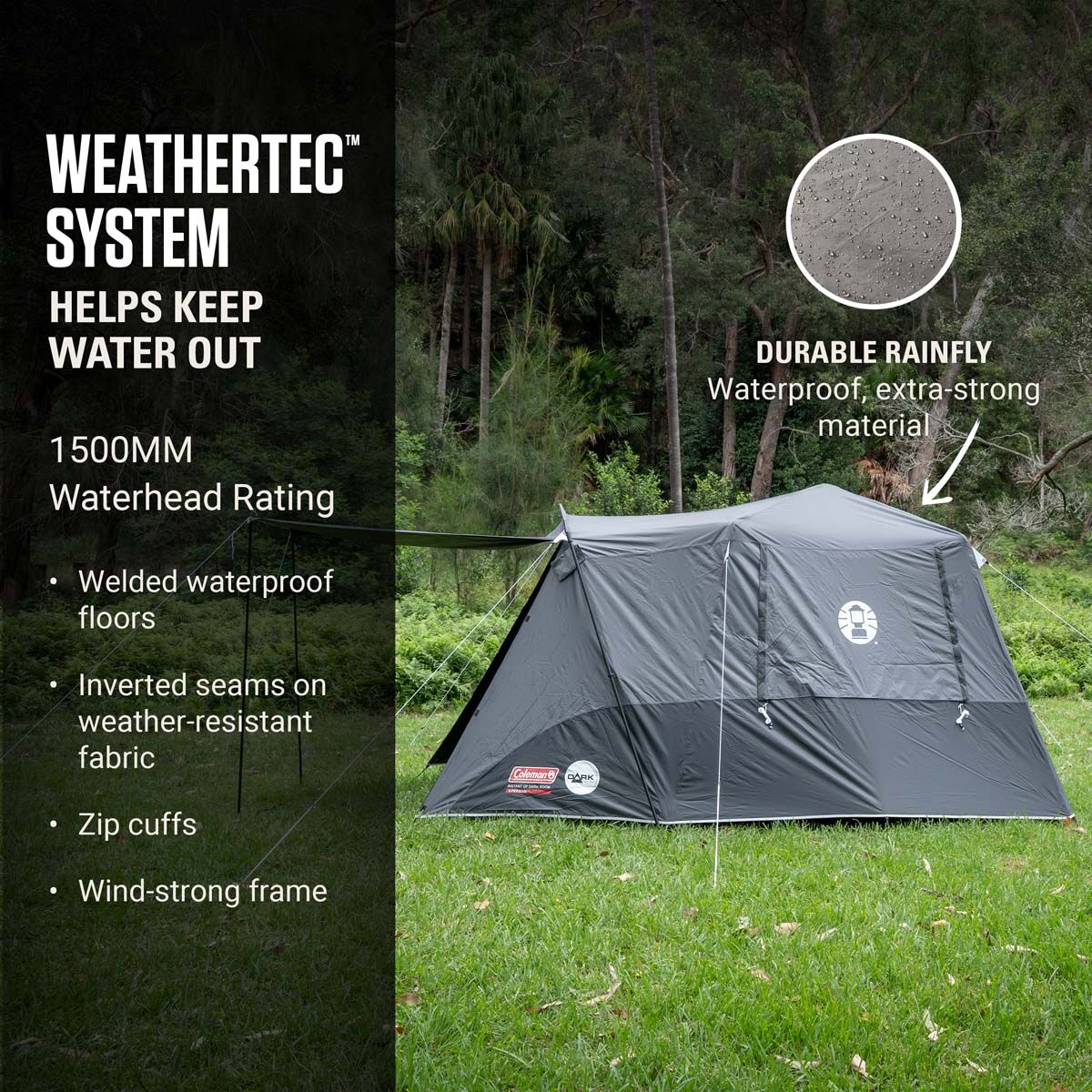 Coleman Darkroom Instant Tent 4 Person, , bcf_hi-res