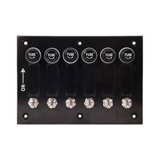 Bowline Switch Panel 6 Gang Bakelite Black, , bcf_hi-res