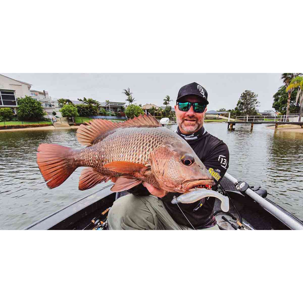 Rapala CrushCity Heavy Hitter Soft Plastic Lure 4in Pearl Watermelon, Pearl Watermelon, bcf_hi-res