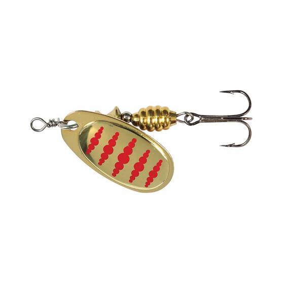 TT Fishing Spintrix Spinner Lure Size 3 Gold Red Dots, Gold Red Dots, bcf_hi-res