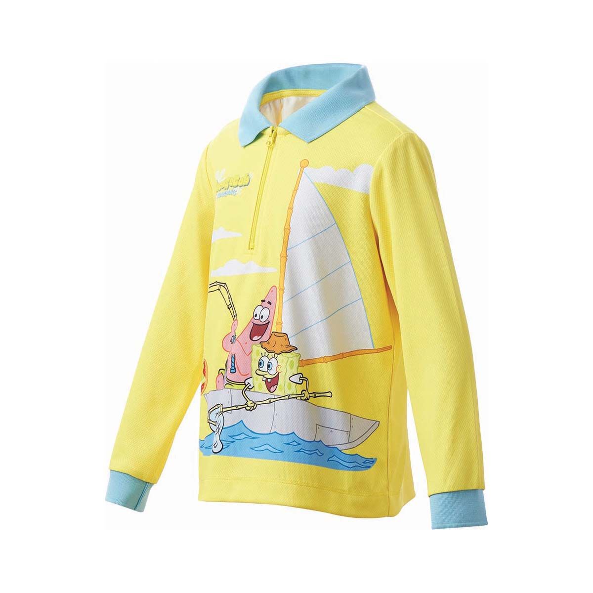 SpongeBob Kids&rsquo; Fishing Shirt, Yellow, bcf_hi-res