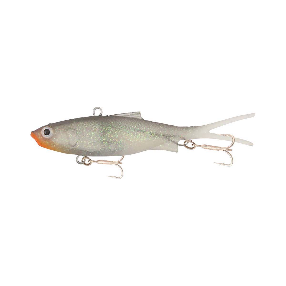 Samaki Vibelicious Fork Tail Soft Vibe Lure 85mm 14g Ghost Bait UV, Ghost Bait UV, bcf_hi-res