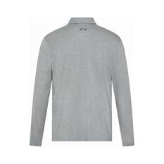 Oakley Men’s Elements Long Sleeve Tech Polo Granite Heather S, Granite Heather, bcf_hi-res