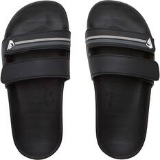 Quiksilver Youth Rivi Double Adjust Slides, Black, bcf_hi-res