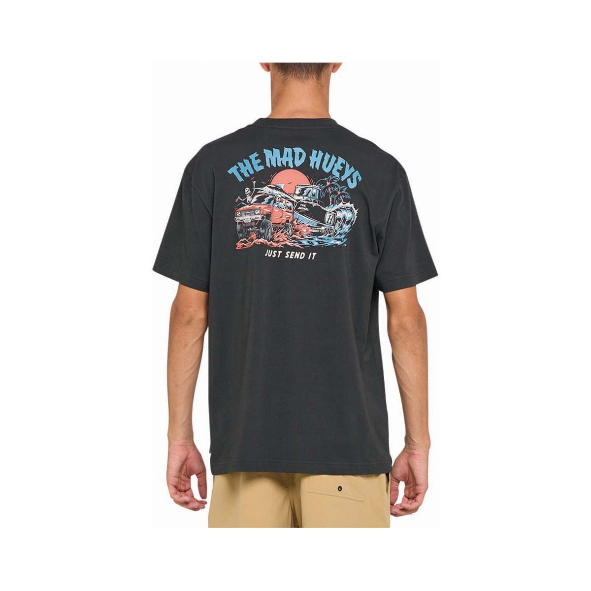 The Mad Hueys Men's Send It Short Sleeve Tee Vintage Black S, Vintage Black, bcf_hi-res