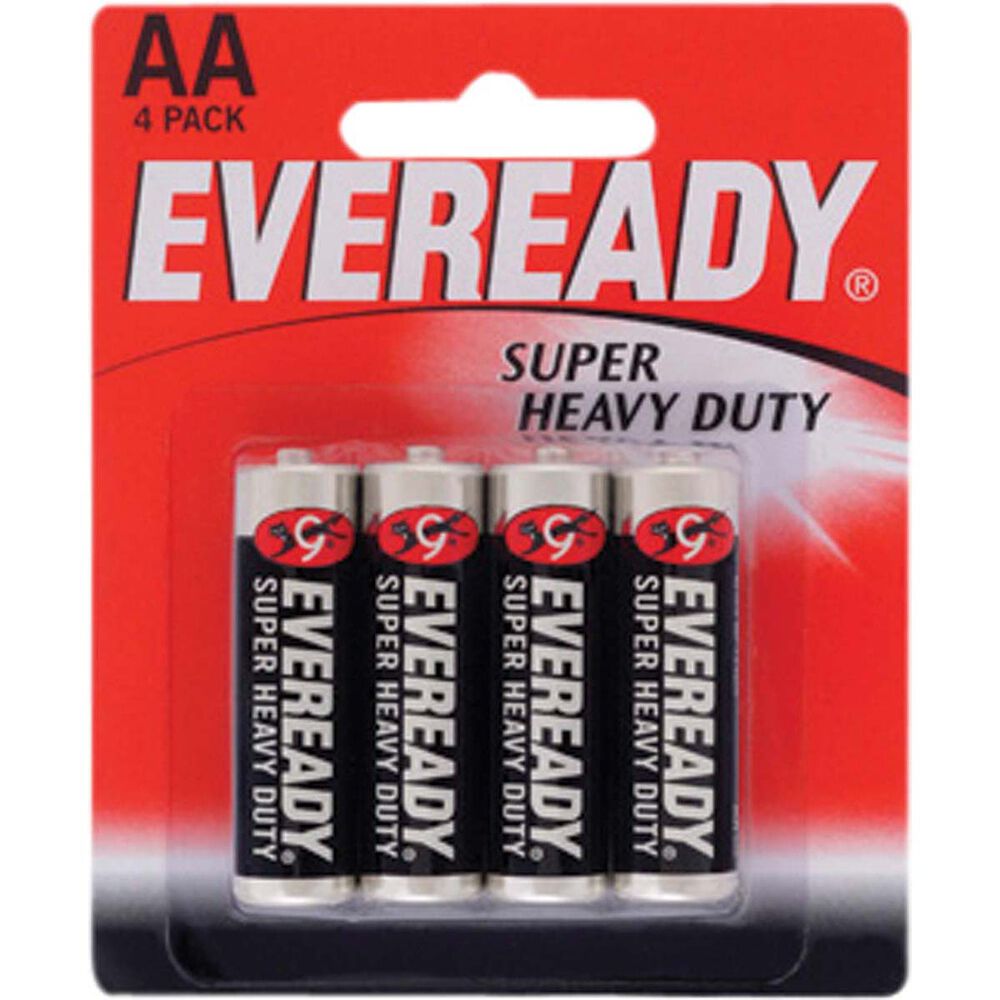 Eveready Super Heavy Duty AA Alkaline Batteries 4 Pack BCF
