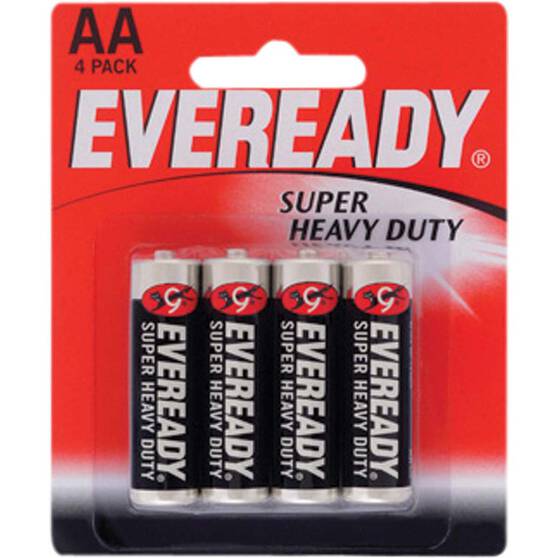 Eveready Super Heavy Duty AA Alkaline Batteries 4 Pack, , bcf_hi-res