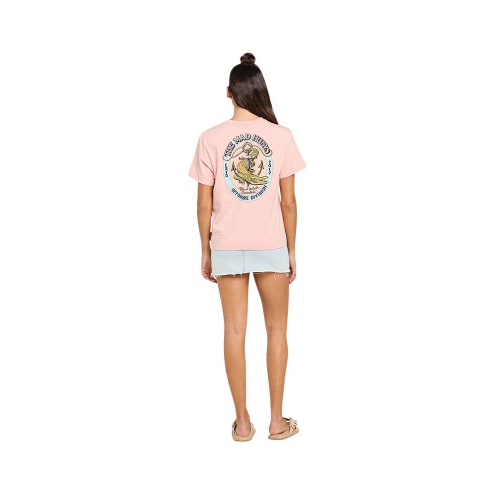 The Mad Hueys Women's After A While Crocodile Short Sleeve Tee Baby Peach S
