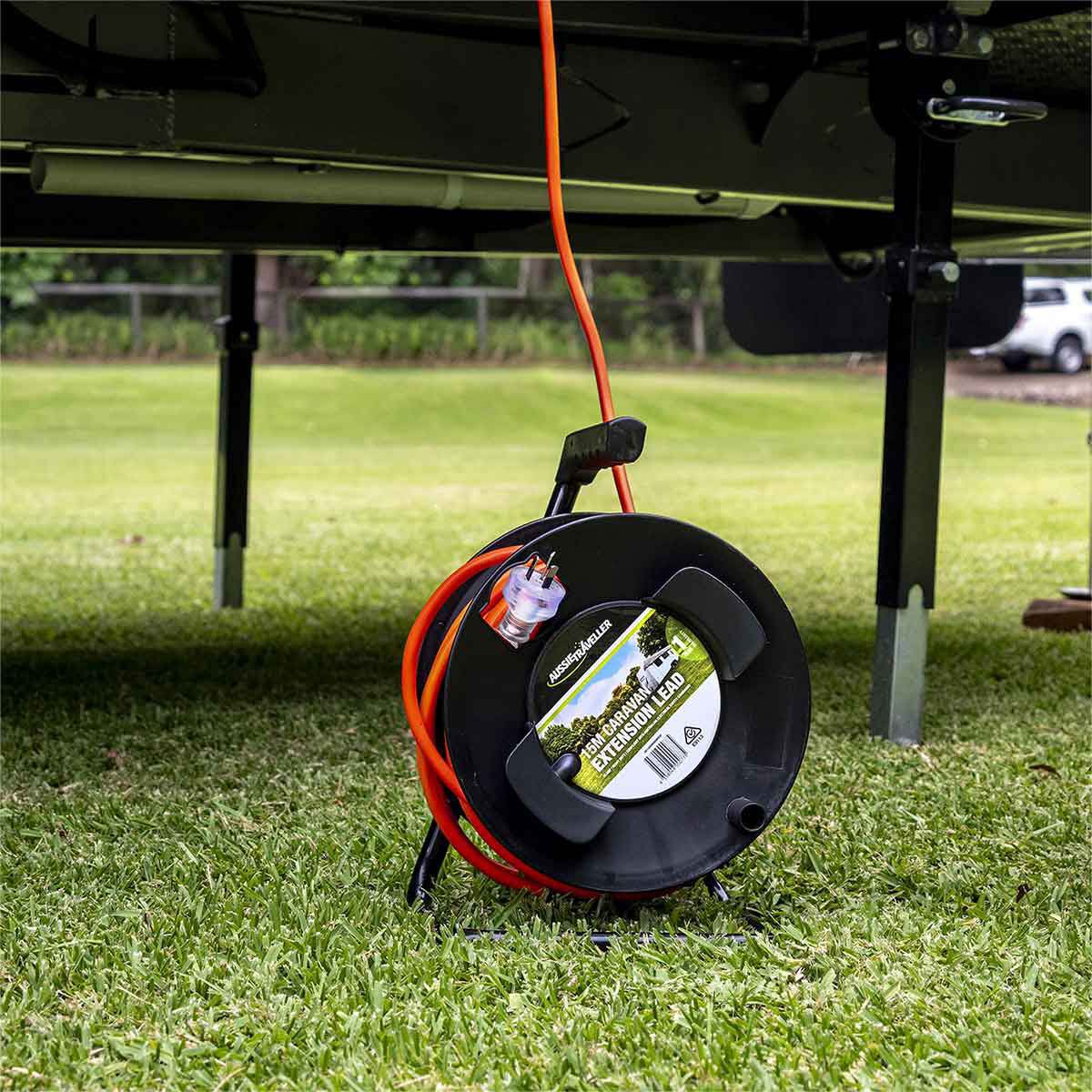 Aussie Traveller 15m Extension Lead on Reel 15Amp, , bcf_hi-res