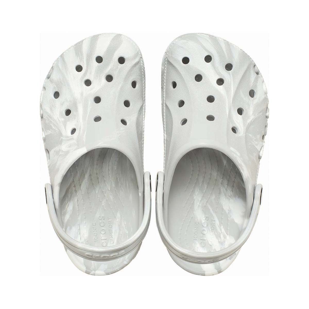 Crocs Youth Baya Marble Clogs, Grey Marle, bcf_hi-res