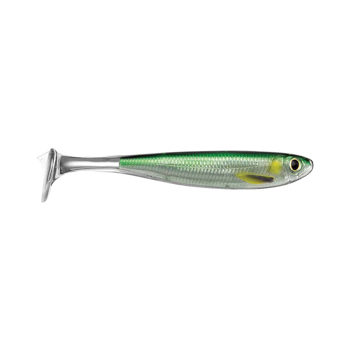 Livetarget SlowRoll Mullet Soft Plastic Lure 5in Silver BCF