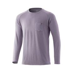 Huk Men's Waypoint Long Sleeve Fishing Shirt Overcast S, Overcast, bcf_hi-res