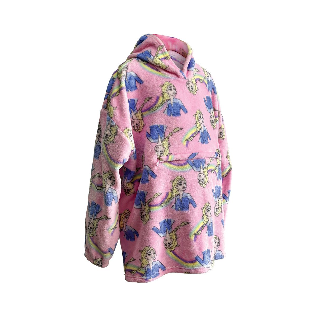 Disney Frozen Kids&rsquo; Oversized Fleece Hoodie Pink OSFM, Pink, bcf_hi-res