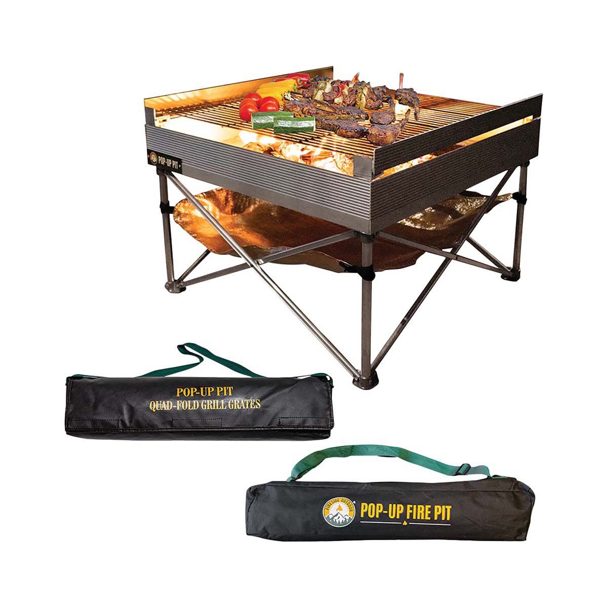 Fireside Quad-Fold Grill Grates for the Pop-Up Fire Pit, , bcf_hi-res