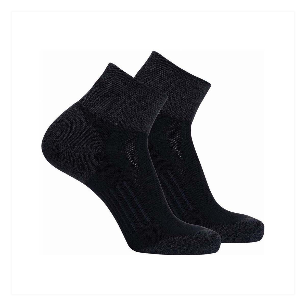 Macpac Trail Quarter Socks - 2 Pack, Black, bcf_hi-res