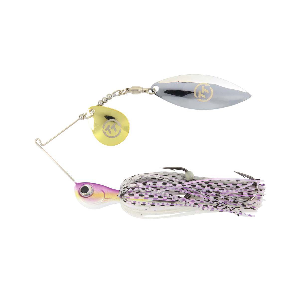 TT Fishing Vortex+ Spinnerbait Lure 1/4oz Purple Glimmer, Purple Glimmer, bcf_hi-res