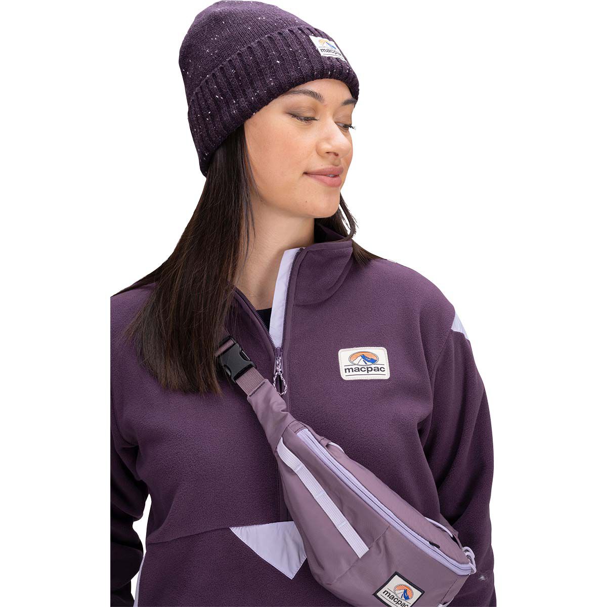Macpac Women's Heritage Light Fleece Pullover, Plum Perfect, bcf_hi-res