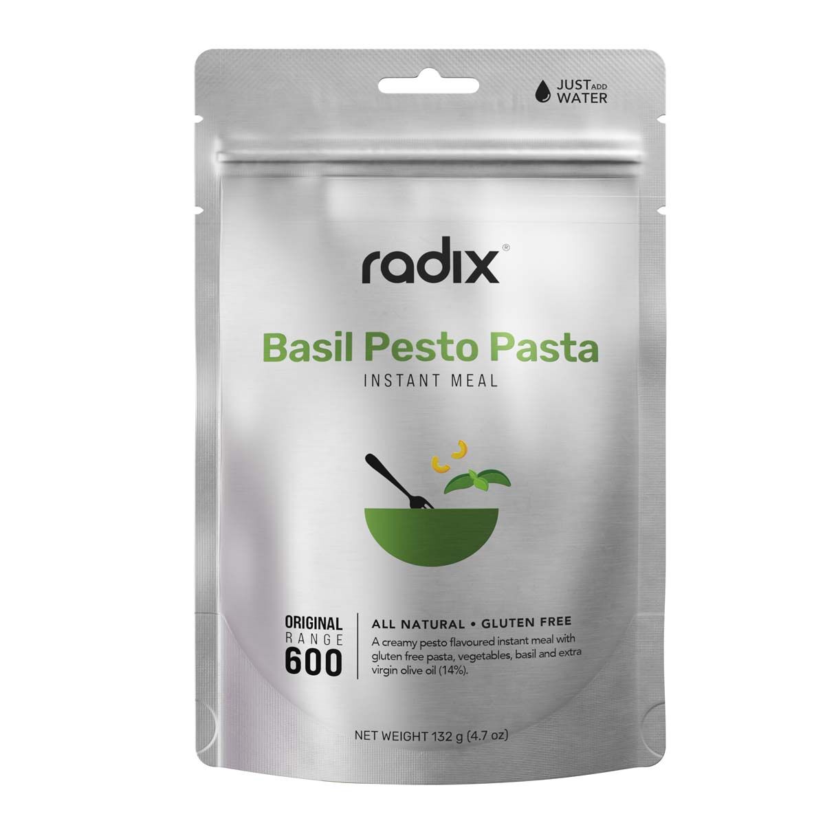 Radix Nutrition Freeze Dried Basil Pesto Pasta 600kcal, , bcf_hi-res