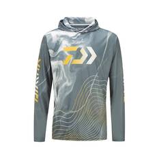 Daiwa Men's Gold & White Hooded Fishing Shirt, , bcf_hi-res