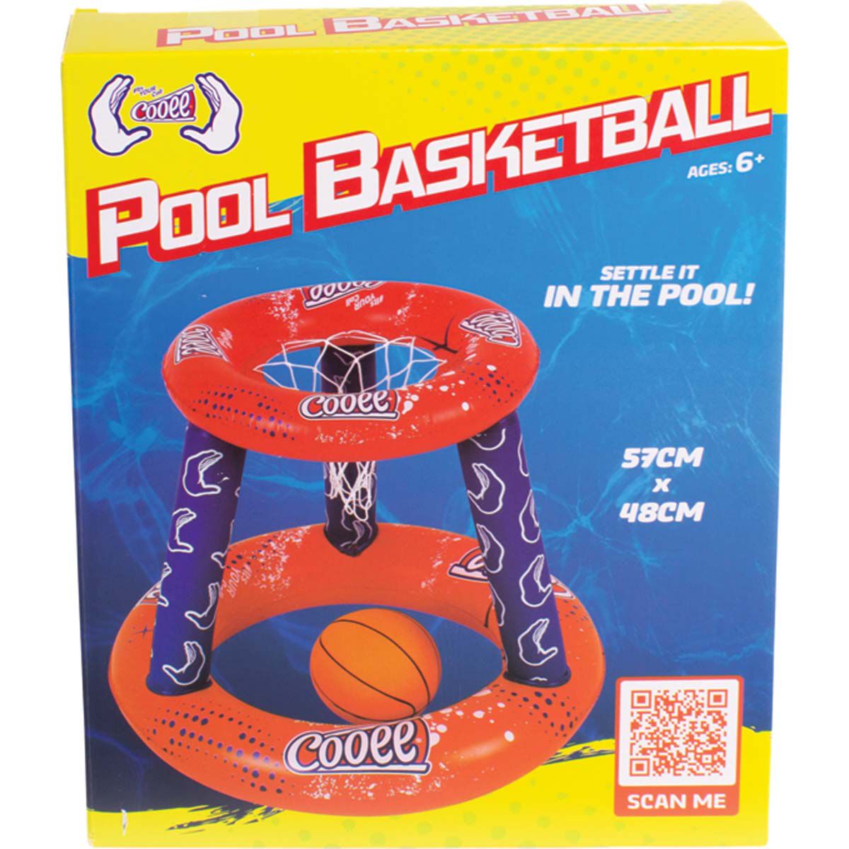 Cooee Inflatable Pool Basketball, , bcf_hi-res