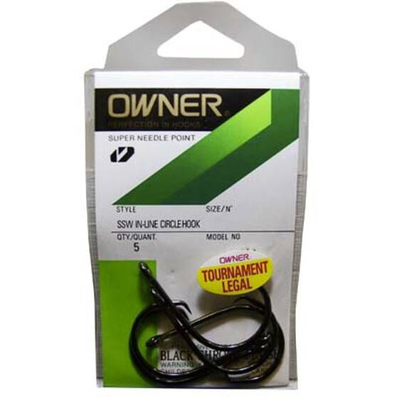 Owner SSW Inline Circle Hooks 5 / 0 7 Pack