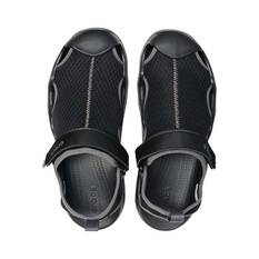 Crocs Men’s Swiftwater Deck Sandals Black M7/W9, Black, bcf_hi-res