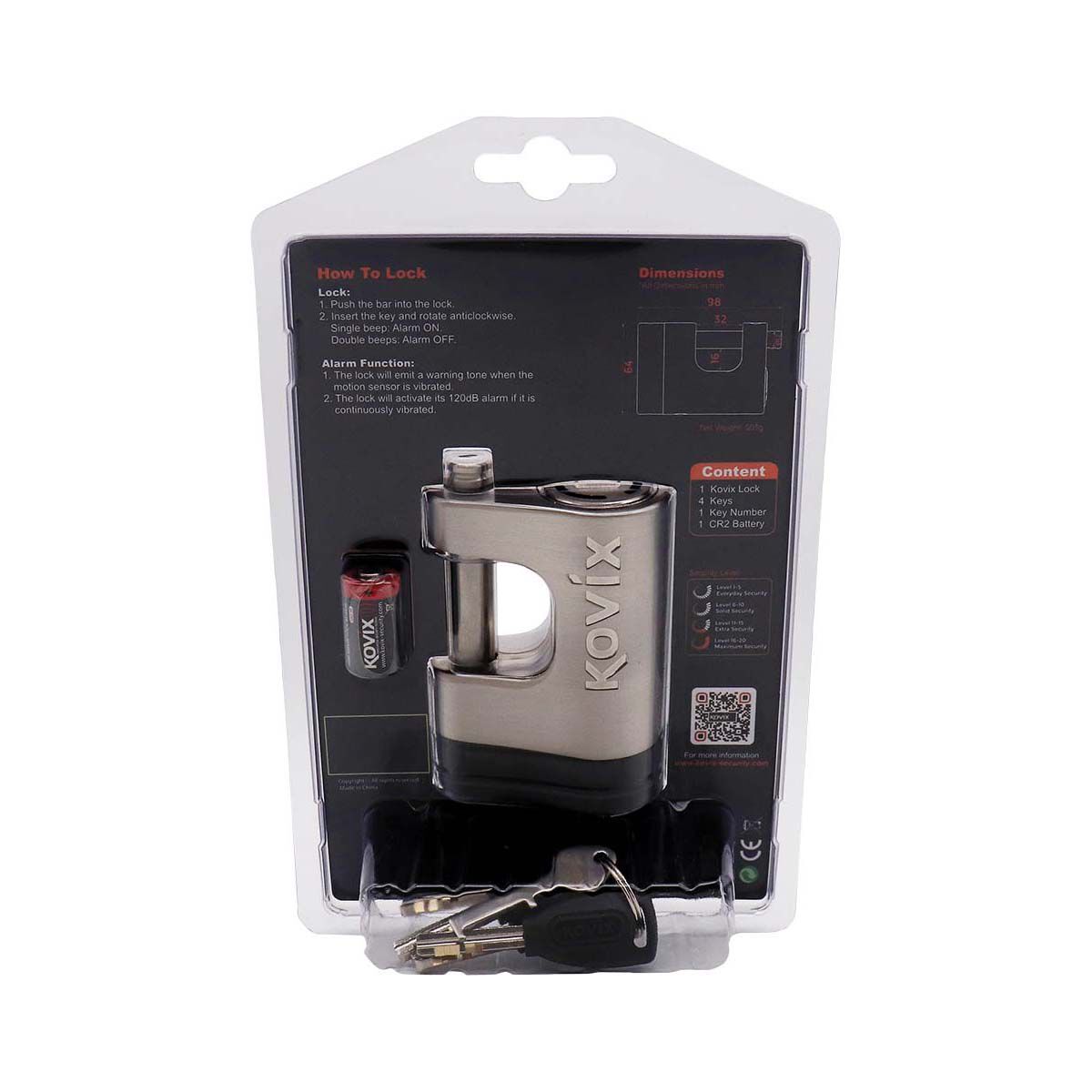 Kovix Alarmed Trailer Bolt Lock BCF