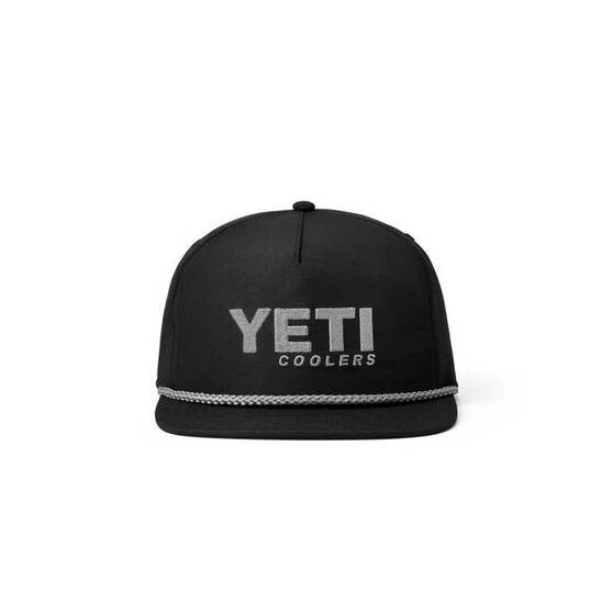 YETI Coolers® Men’s Flat Brim Rope Hat Black OSFM, Black, bcf_hi-res