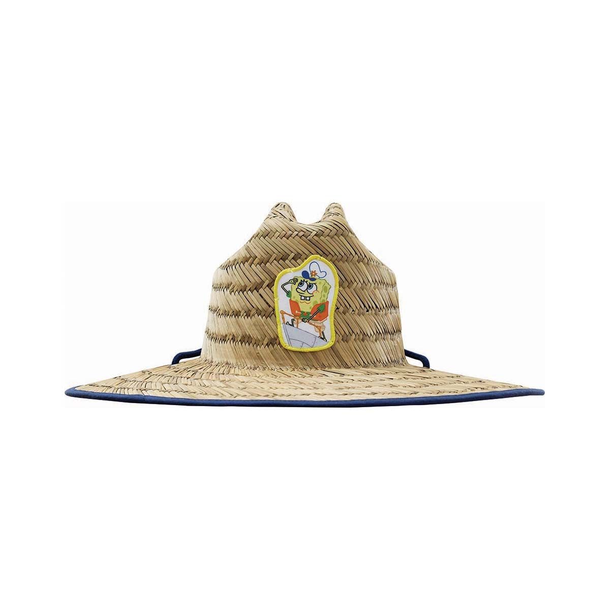 SpongeBob Unisex Straw Hat Natural OSFM, Natural, bcf_hi-res