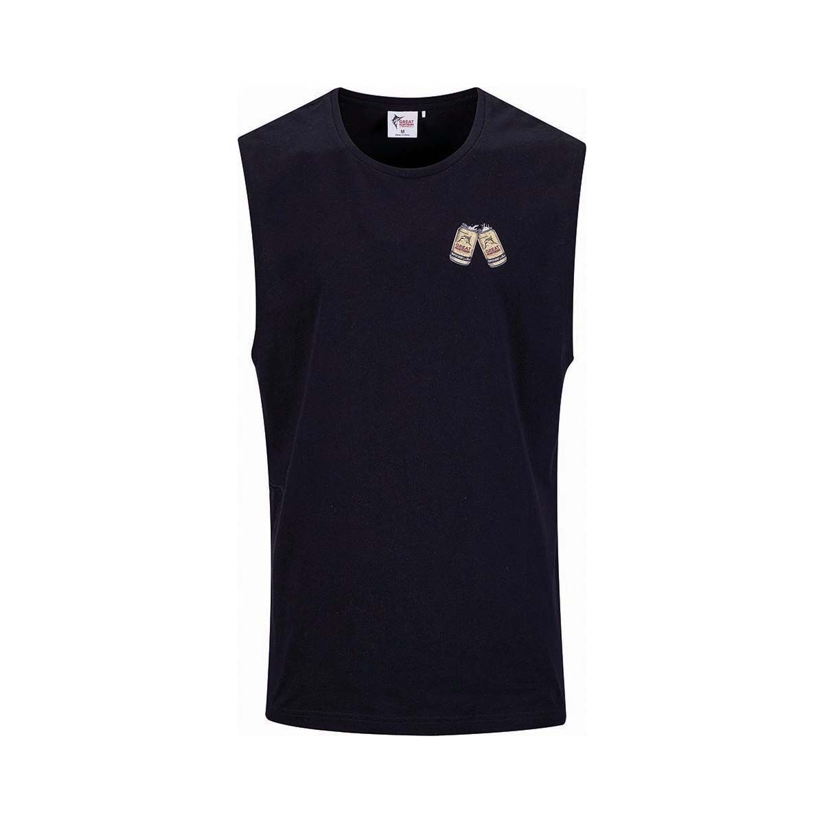 Great Northern Brewing Co. Men's Beer Can Muscle Tank Black S, Black, bcf_hi-res