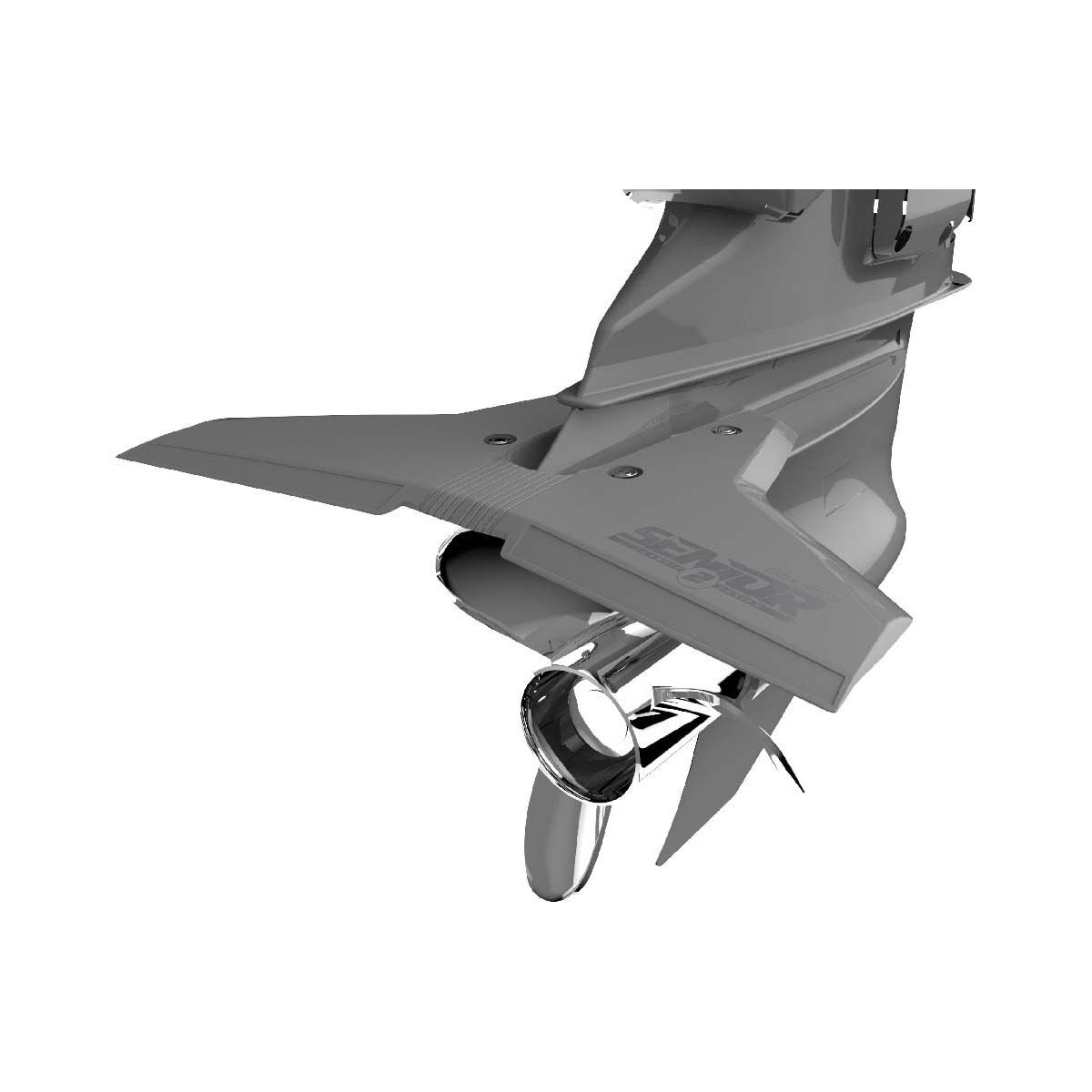 StingRay Classic 2 Senior Hydrofoil Outboard Stabiliser Grey, Grey, bcf_hi-res