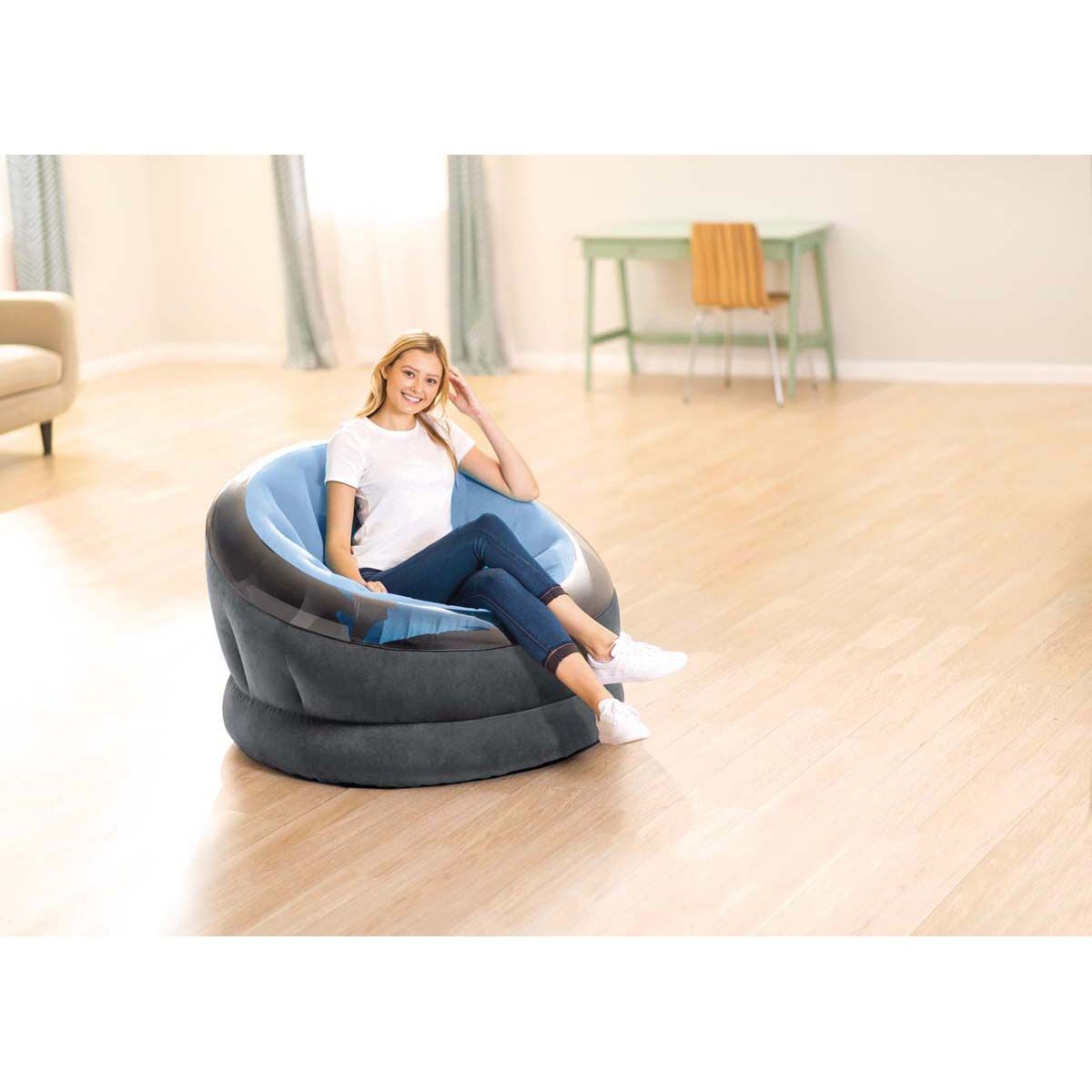 Intex Inflatable Empire Blue Chair, , bcf_hi-res