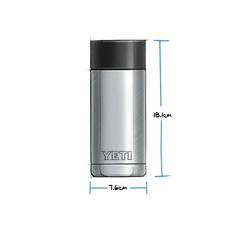 YETI® Rambler® Bottle 12 oz (354 ml) with HotShot™ Cap Black, Black, bcf_hi-res