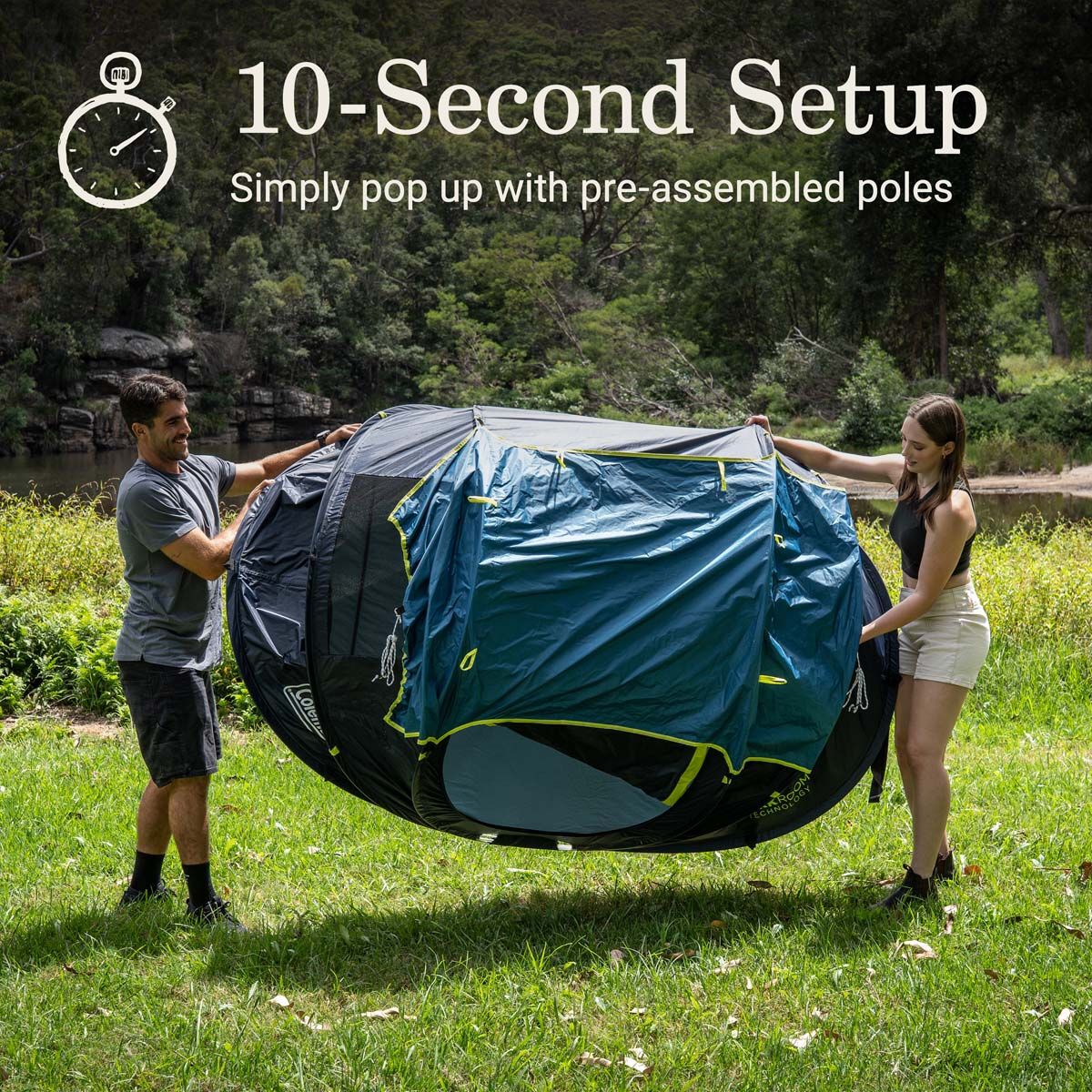 Coleman Darkroom Pop Up Tent 2 Person, , bcf_hi-res