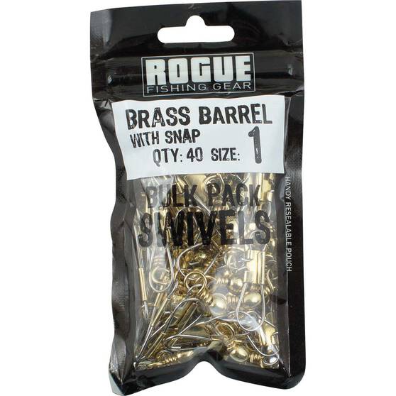 Rogue Brass Barrel Snap Swivel 40 Pack, , bcf_hi-res