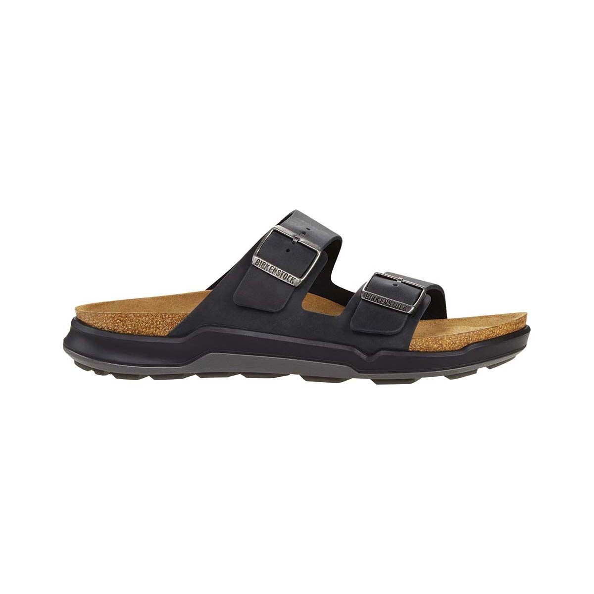 Birkenstock Men's Arizona Cross Town Sandals Black Waxy/Oil 39, Black Waxy/Oil, bcf_hi-res