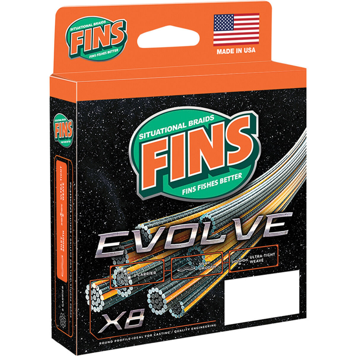 Fins Evolve Chartreuse Braid Line 300yds, , bcf_hi-res
