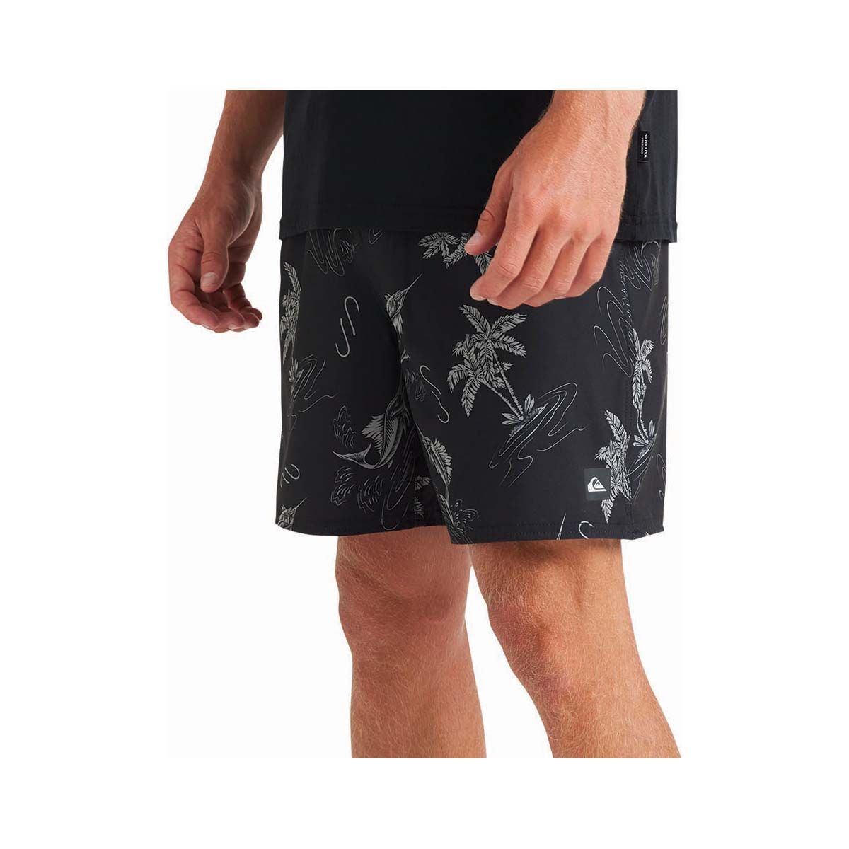 Quiksilver Men's Bimini Twist Volley Boardshorts, Black, bcf_hi-res