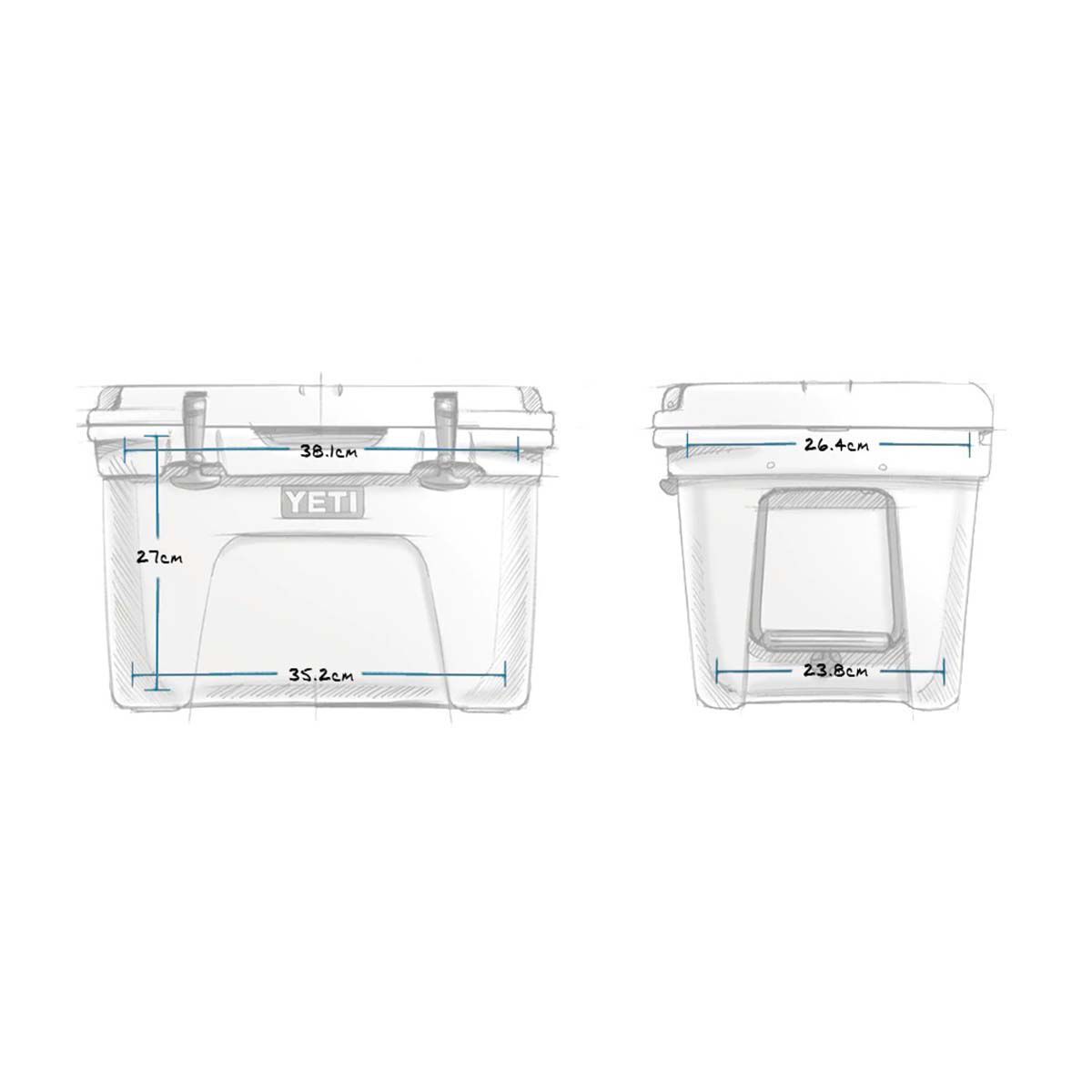 Yeti 35 cooler discount dimensions