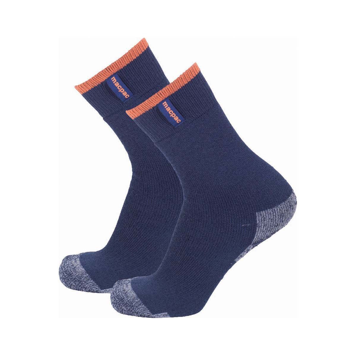 Macpac Unisex Thermal Socks 2 Pack Black Iris S, Black Iris, bcf_hi-res