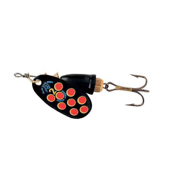 Blue Fox Vibrax Hot Pepper Spinner Lure Size 2 Black Red, Black Red, bcf_hi-res