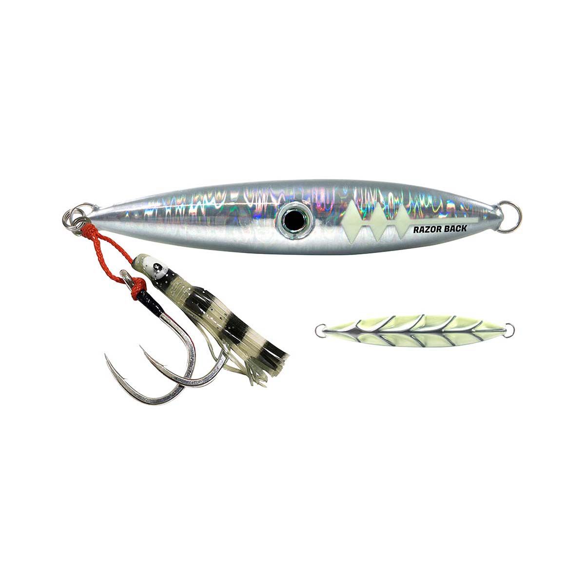 Synotek Razor Back Jig Lure 90g Silver, Silver, bcf_hi-res