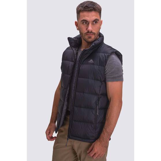 Macpac Men's Halo Down Puffer Vest V2, Black, bcf_hi-res