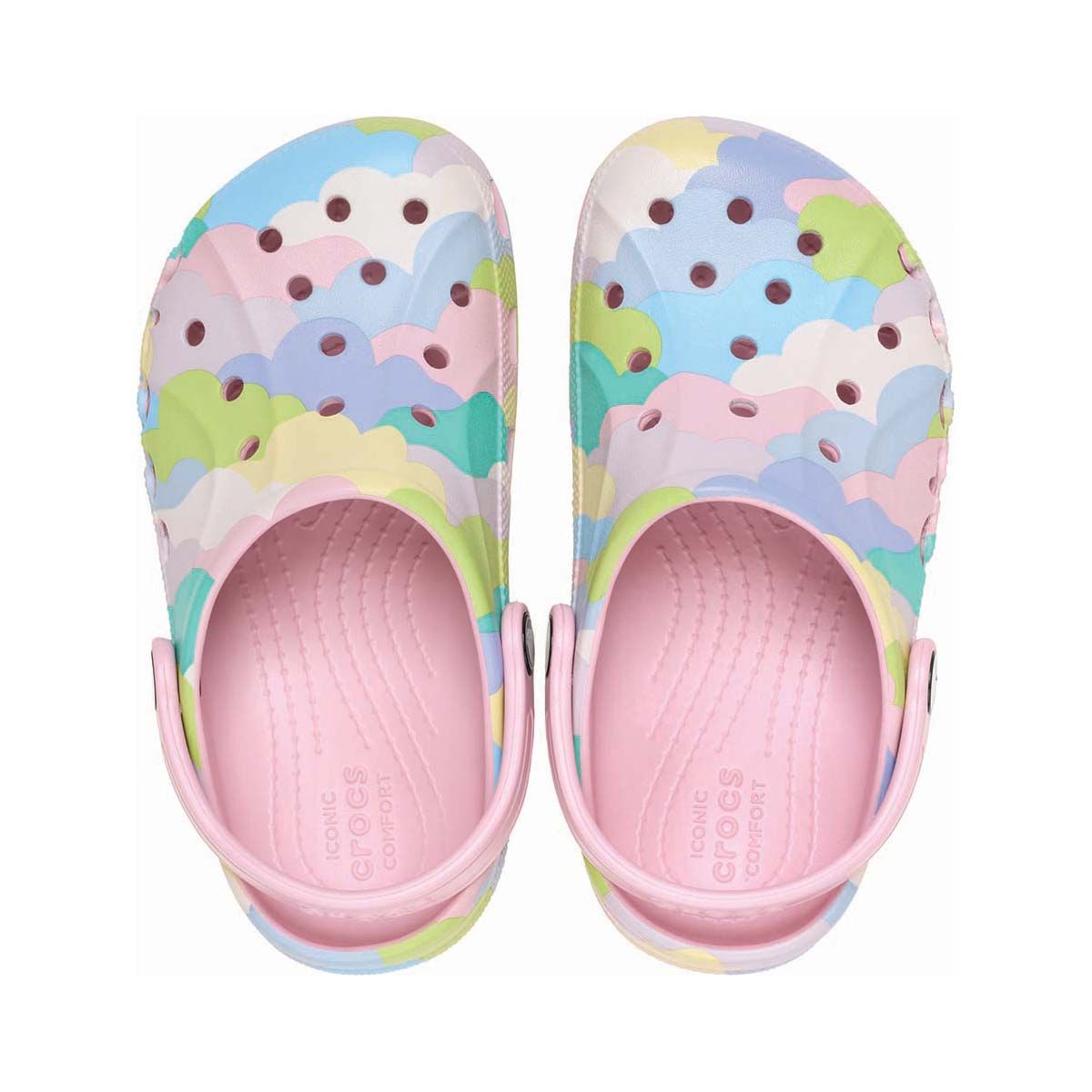 Crocs Kids' Baya Seasonal Printed Clogs, Petal Pink, bcf_hi-res