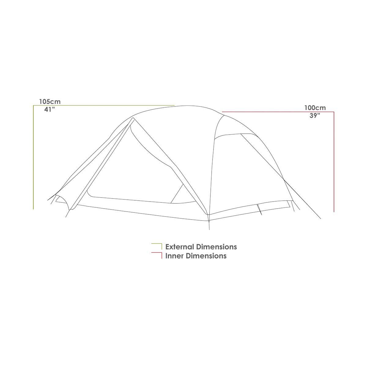 Zempire Zeus 2 Person Hiking Tent, , bcf_hi-res