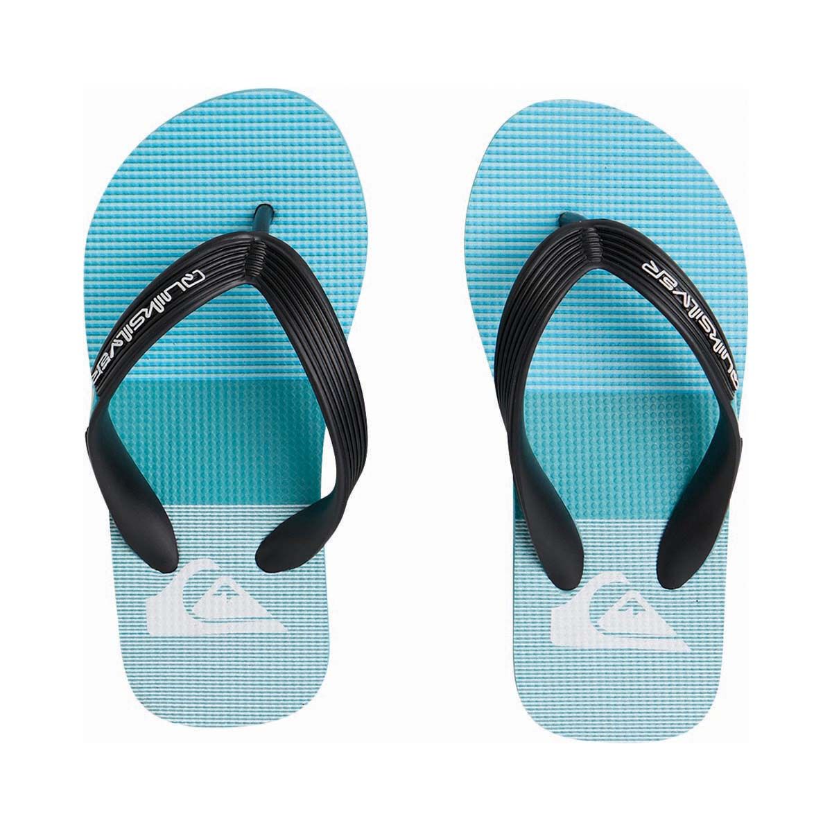 Quiksilver Kids&rsquo; Moncata Art Thongs, Black / Blue, bcf_hi-res