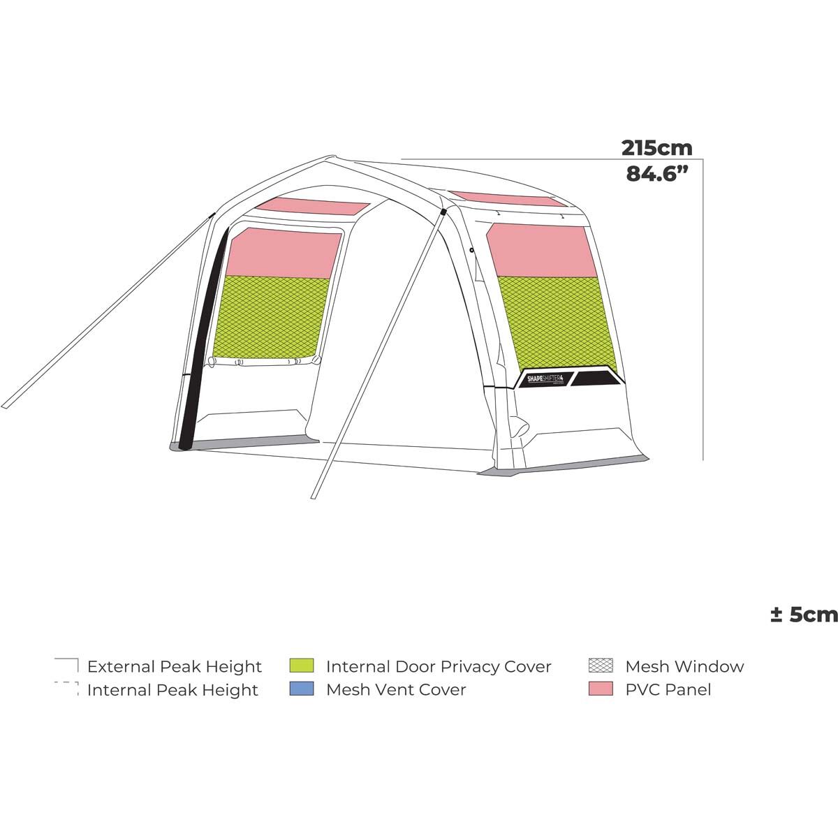 Zempire Shapeshifter 4 Air Tent Awning Module, , bcf_hi-res
